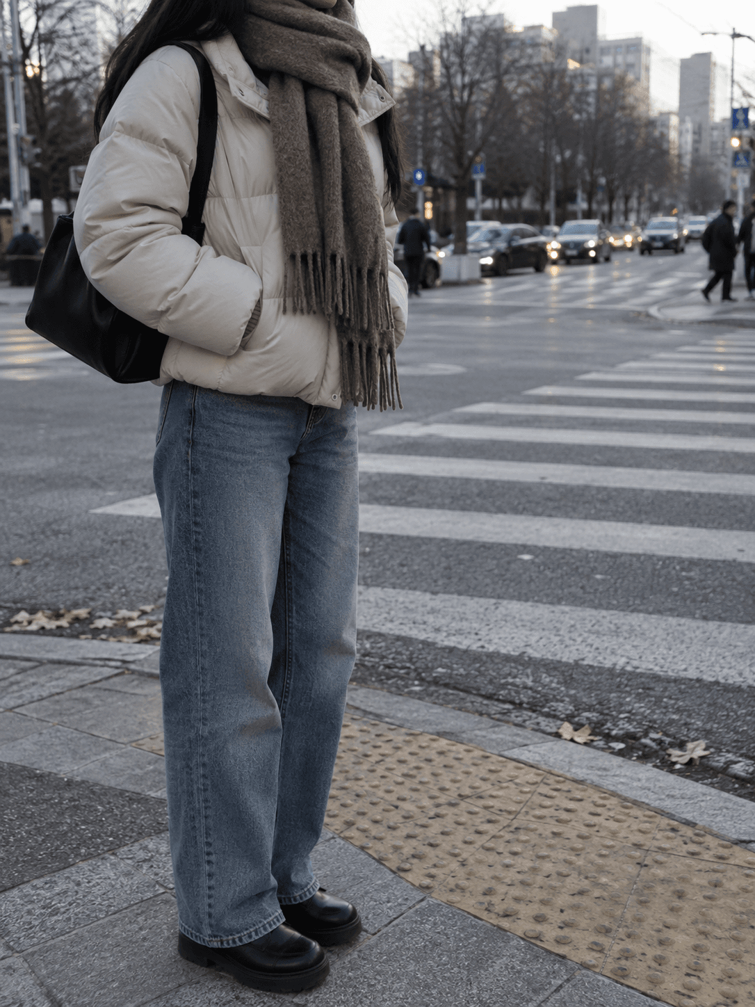 웨이브 체형, 부해 보이지 않는 겨울 아우터
